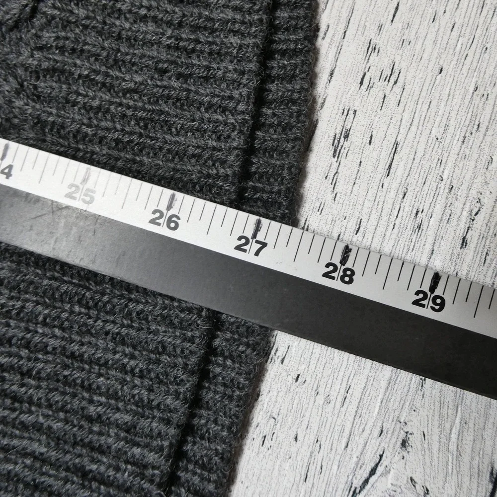 Aran Crafts Sweater Mens XL Gray Merino Wool Cable Knit 1/4 Zip Mock Neck Irish